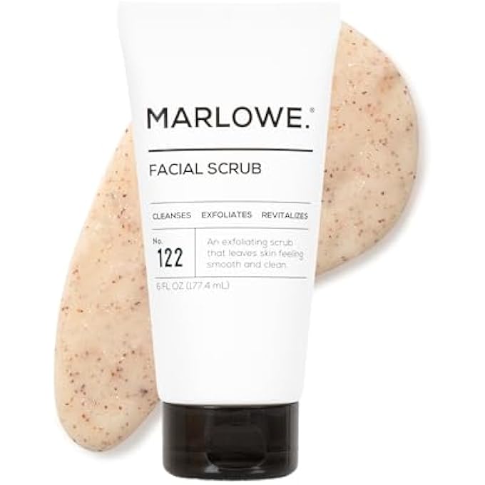 Marlowe NO. 122 MEN'S FACIAL SCRUB 6 OZ | IMPROVED FORMULA | LIGHT DAILY EXFOLIATING FACE CLEANSER | FRESH SANDALWOOD SCENT | MADE WITH NATURAL INGREDIENTS - Image 1